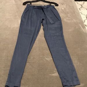 Vince Blue Linen Slacks xxs